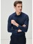 Slim Fit Lacivert Non-Iron Poplin Gömlek 1