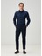 Slim Fit Lacivert Non-Iron Poplin Gömlek 3
