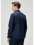 Slim Fit Lacivert Non-Iron Poplin Gömlek 5