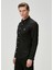 Slim Fit Siyah Oxford Gömlek 4