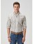 Slim Fit Beyaz Çizgili Gömlek 2