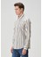 Slim Fit Beyaz Çizgili Gömlek 4