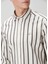 Slim Fit Beyaz Çizgili Gömlek 6