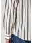 Slim Fit Beyaz Çizgili Gömlek 7
