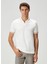 Kırık Beyaz Polo Yaka T-Shirt 2