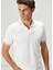 Kırık Beyaz Polo Yaka T-Shirt 4
