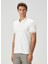 Kırık Beyaz Polo Yaka T-Shirt 5