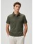 Haki Polo Yaka Basic T-Shirt 1