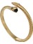 Snake Twist Black Gold Small Hinged Bangle Bileklik 1