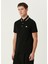 Siyah Polo Yaka Logo Detaylı T-Shirt 3