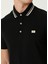 Siyah Polo Yaka Logo Detaylı T-Shirt 5