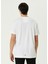 Beyaz Logo Baskılı Oversized T-Shirt 4