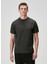Antrasit Logo Nakışlı Scuba T-Shirt 2