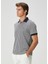 Lacivert Polo Yaka Çizgi Desenli T-Shirt 4