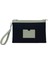Stitched Lacivert Denim Yeşil Clutch Kadın El Portföyü 1