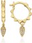 Spike Gold Hoop Pırlanta Detaylı Küpe 1