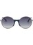 Ds 2323 C3 Metal Yuvarlak Açık Metallik Gri Mavi Unisex Güneş Gözlüğü 1