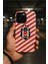 iPhone 15 Pro Max Uyumlu Kırmızı Çizgi Baskılı Içi Kadife Uv Teknoloji Baskılı Kılıf 4