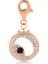 Mini “ö” Harfli Charm Pırlanta Kırmızı Garnet Taşlı 14 Ayar Pembe Altın 1