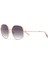 Hm 1682 C3 Geometrik Rose Gold Metal Kadın Güneş Gözlüğü 1
