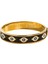 Evil Eye Midnight Blue Gold Hinged Bangle Bileklik 1