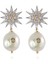 Celestial Star Pearl Zirkon Taşlı Gümüş Kadın Küpe 1