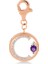 Mini “c” Harfli Charm Pırlanta Mor Ametist Taşlı 14 Ayar Pembe Altın 1
