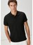 Comfort Fit Siyah Polo Yaka T-Shirt 4