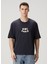 Lacivert Logolu Organik Pamuk T-Shirt 1