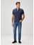 Lacivert Şerit Detaylı Polo T-Shirt 2