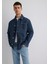 Victor Mavi Premium Indigo Mavisi Çizgili Jean Ceket 0110383-89304 3