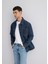 Victor Mavi Premium Indigo Mavisi Çizgili Jean Ceket 0110383-89304 4