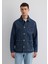 Victor Mavi Premium Indigo Mavisi Çizgili Jean Ceket 0110383-89304 5