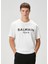 Beyaz Logo Detaylı T-Shirt 1