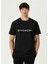 Siyah Logo Baskılı Oversized T-Shirt 1