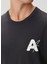 Antrasit Logo Nakışlı T-Shirt 6