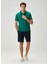 Koyu Yeşil Polo Yaka Basic T-Shirt 3