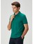 Koyu Yeşil Polo Yaka Basic T-Shirt 4