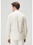 Slim Fit Krem Çizgili Gömlek 5