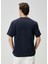 Relax Fit Lacivert Basic T-Shirt 5