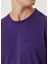 Mor Logo Nakışlı T-Shirt 5