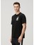 Siyah Baskılı Organik Pamuk T-Shirt 3