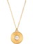 Salamander Cabochon Pearl Gold 18 Ayar Altın Kaplama Kadın Kolye 1