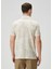 Kırık Beyaz Polo Yaka Çiçek Desenli T-Shirt 4