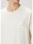 Kırık Beyaz Logo Nakışlı T-Shirt 6