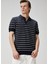 Lacivert Polo Yaka Colorblocked Triko Gömlek 1
