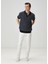 Lacivert Polo Yaka Colorblocked Triko Gömlek 2