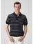Lacivert Polo Yaka Colorblocked Triko Gömlek 3