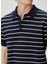 Lacivert Polo Yaka Colorblocked Triko Gömlek 6
