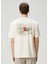 Relaxed Fit Beyaz Manzara Baskılı T-Shirt 4